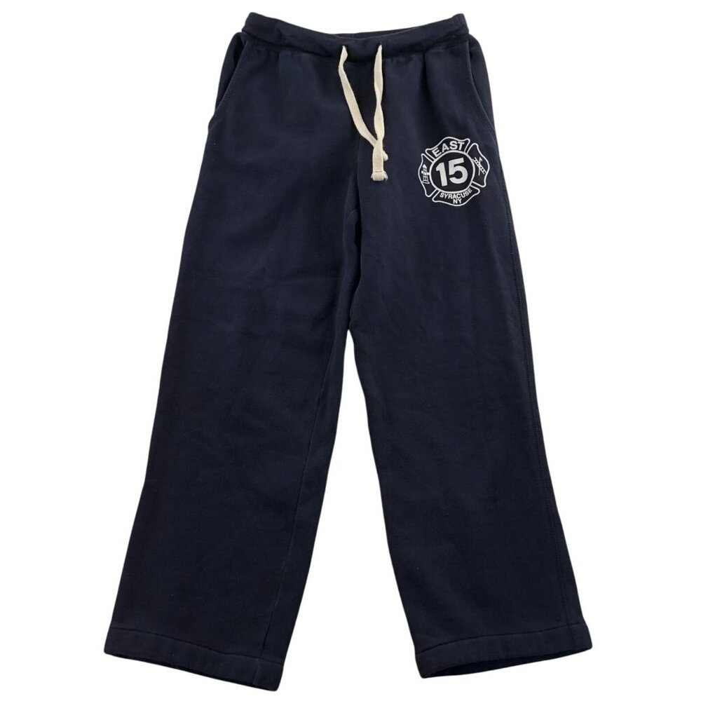 Weatherproof Mens East Syracuse NY Fire Dept Sweatpants Small Navy Cotton Blend